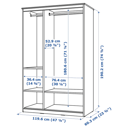 Ikea songesand wardrobe white top